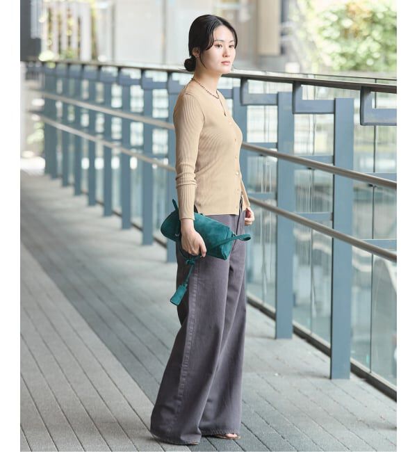 IENA「《手洗い可》ECO SPLASH Vカーディガン」|カーディガン|