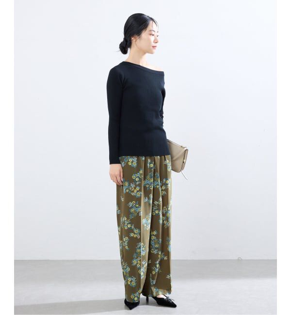 IENA「《手洗い可》ECO SPLASH ボートネックプルオーバー」|ニット・セーター|