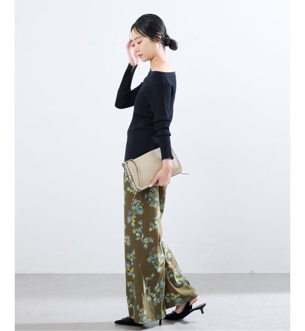IENA「《手洗い可》ECO SPLASH ボートネックプルオーバー」|ニット・セーター|