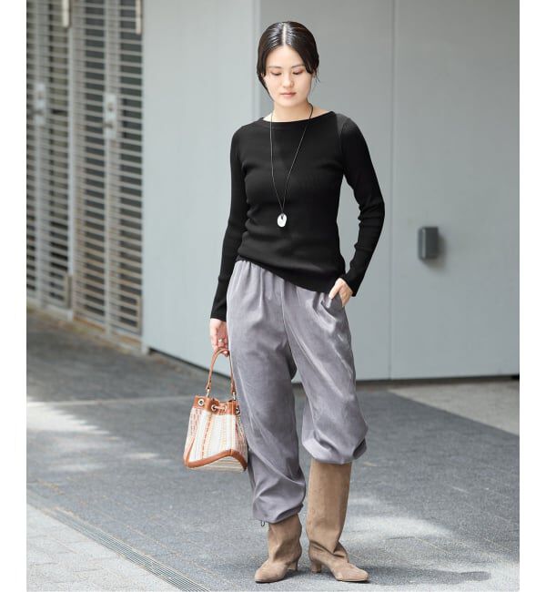 IENA「《手洗い可》ECO SPLASH ボートネックプルオーバー」|ニット・セーター|