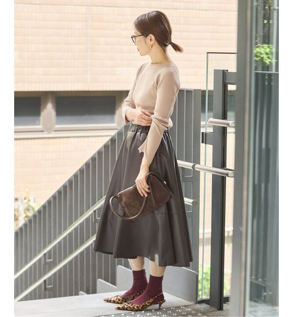 IENA「《手洗い可》ECO SPLASH ボートネックプルオーバー」|ニット・セーター|