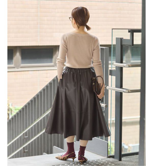 IENA「《手洗い可》ECO SPLASH ボートネックプルオーバー」|ニット・セーター|