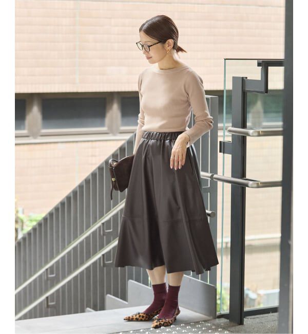 IENA「《手洗い可》ECO SPLASH ボートネックプルオーバー」|ニット・セーター|