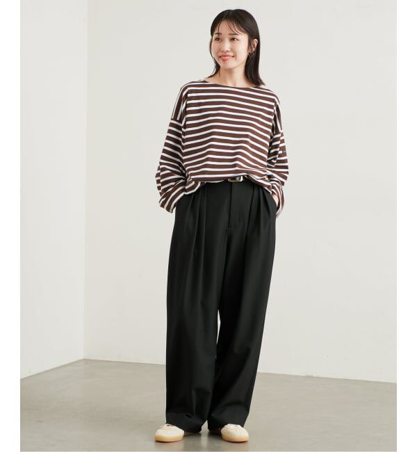 SLOBE IENA「《WEBのみ4サイズ展開/WEB限定カラー/吸湿発熱/予約》CIRCULATE WARM タックパンツ」|スラックス|