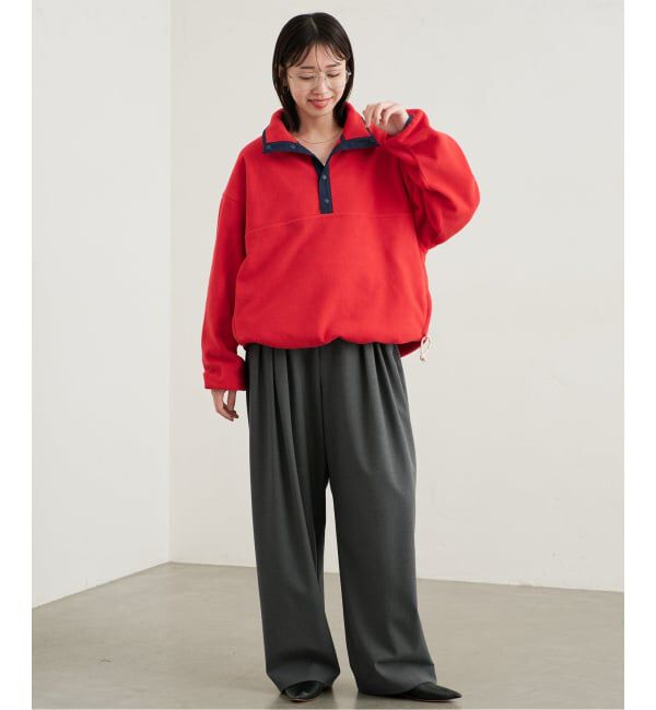 SLOBE IENA「《WEBのみ4サイズ展開/WEB限定カラー/吸湿発熱/予約》CIRCULATE WARM タックパンツ」|スラックス|