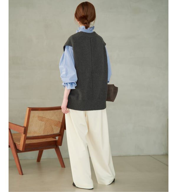SLOBE IENA「《WEBのみ4サイズ展開/WEB限定カラー/吸湿発熱/予約》CIRCULATE WARM タックパンツ」|スラックス|