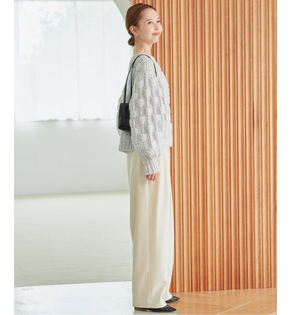 SLOBE IENA「《WEBのみ4サイズ展開/WEB限定カラー/吸湿発熱/予約》CIRCULATE WARM タックパンツ」|スラックス|