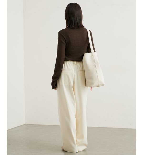 SLOBE IENA「《WEBのみ4サイズ展開/WEB限定カラー/吸湿発熱/予約》CIRCULATE WARM タックパンツ」|スラックス|
