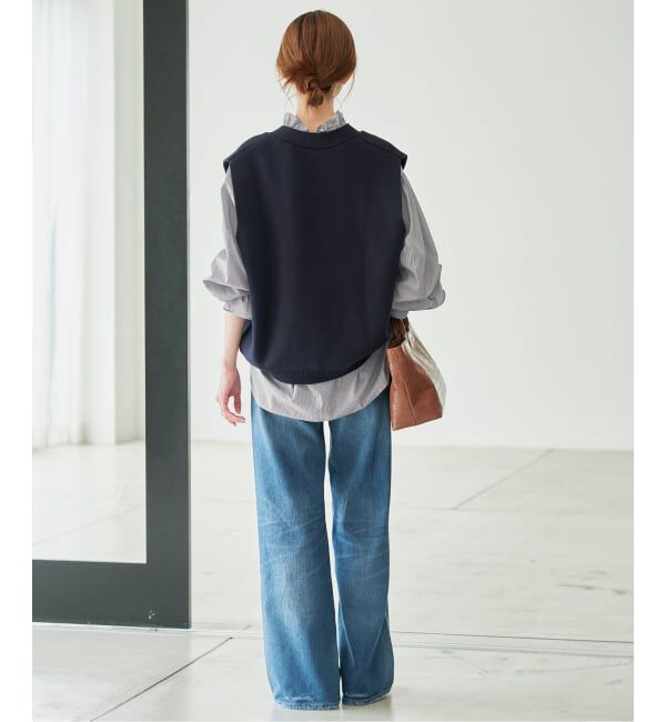 SLOBE IENA「《WEB限定カラーあり》Vネックフリル ボリュームスリーブブラウス」|シャツ・ブラウス|
