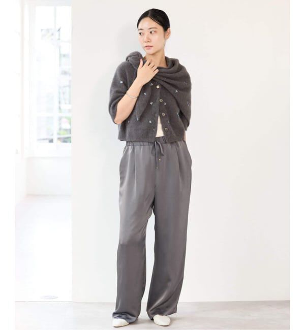 IENA「ウオッシャブルダブルサテンイージーパンツ」|その他|