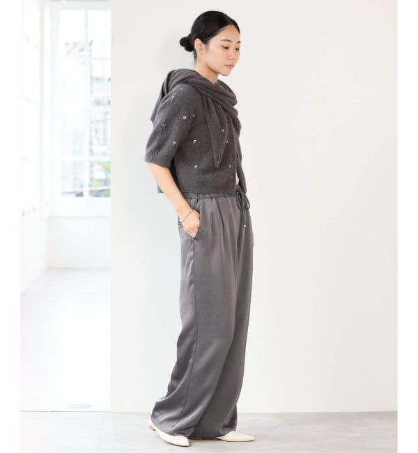 IENA「ウオッシャブルダブルサテンイージーパンツ」|その他|