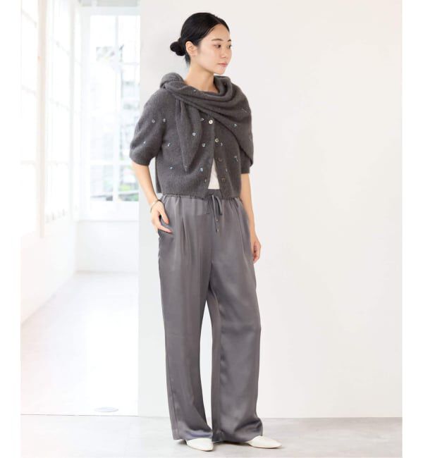 IENA「ウオッシャブルダブルサテンイージーパンツ」|その他|