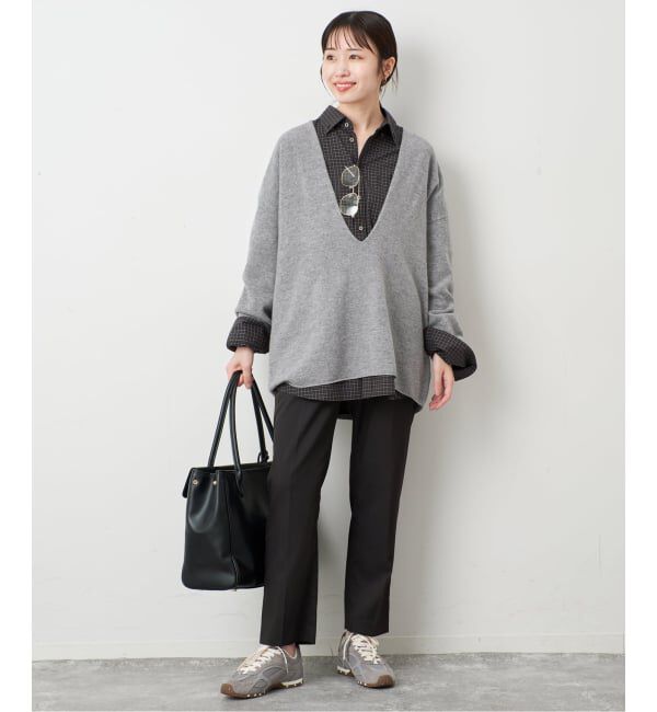 SLOBE IENA「《WEB限定カラーあり》echecs Vネックプルオーバー」|ニット・セーター|