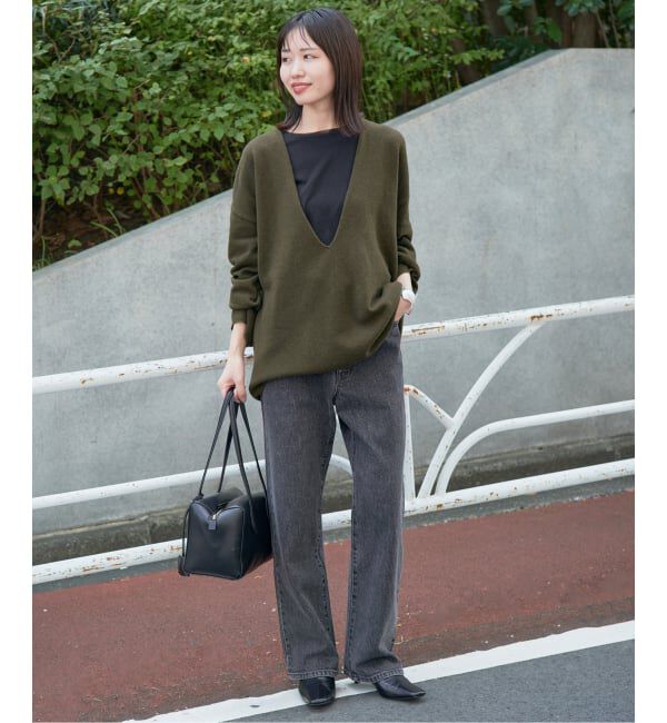 SLOBE IENA「《WEB限定カラーあり》echecs Vネックプルオーバー」|ニット・セーター|