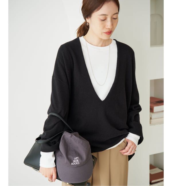 SLOBE IENA「《WEB限定カラーあり》echecs Vネックプルオーバー」|ニット・セーター|