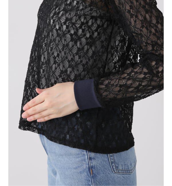 SLOBE IENA「nap/ナップ Contrast Lace Crew Top  5641004」|その他|