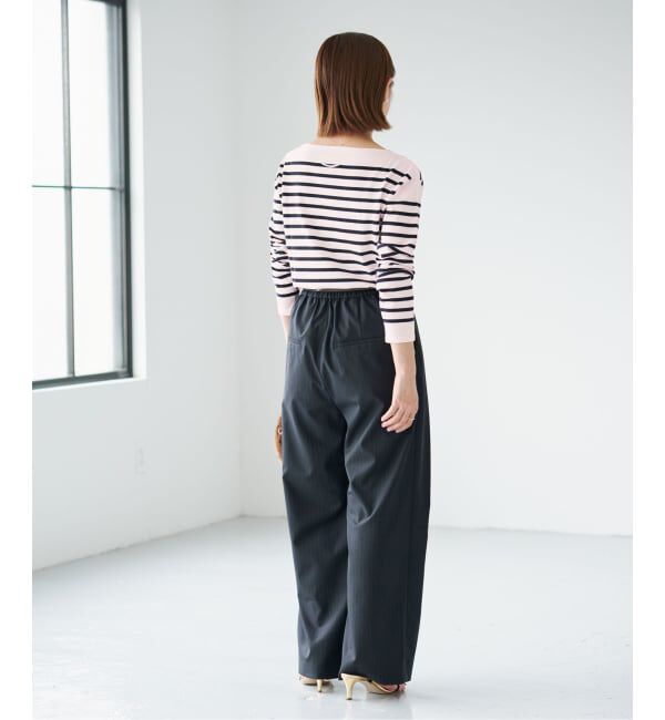IENA「《WEB限定/追加2》SEATTLEボーダーボートネックプルオーバー」|ニット・セーター|