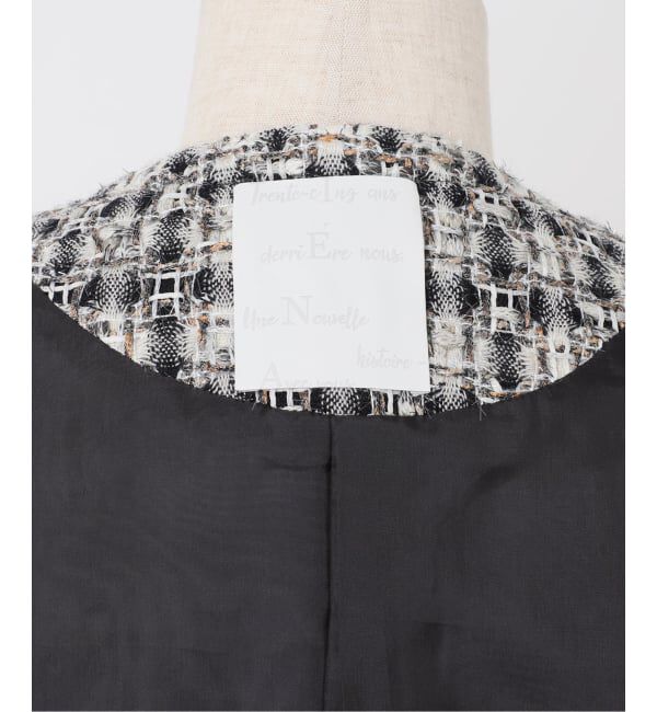IENA「《IENA 35TH》THE TWEED JACKET with LINTON」|ノーカラージャケット|