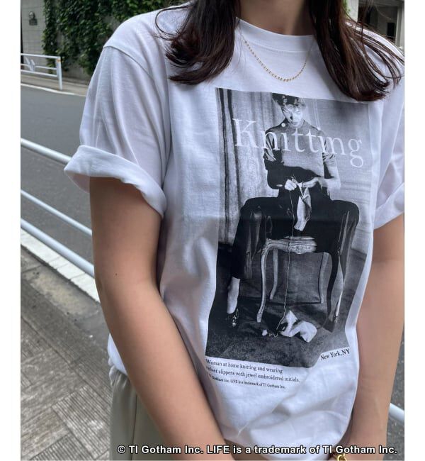 SLOBE IENA「《WEB限定/追加6》GOOD ROCK SPEED SLOBE別注 LIFE PC PHOTO TEE1」|Tシャツ・カットソー|