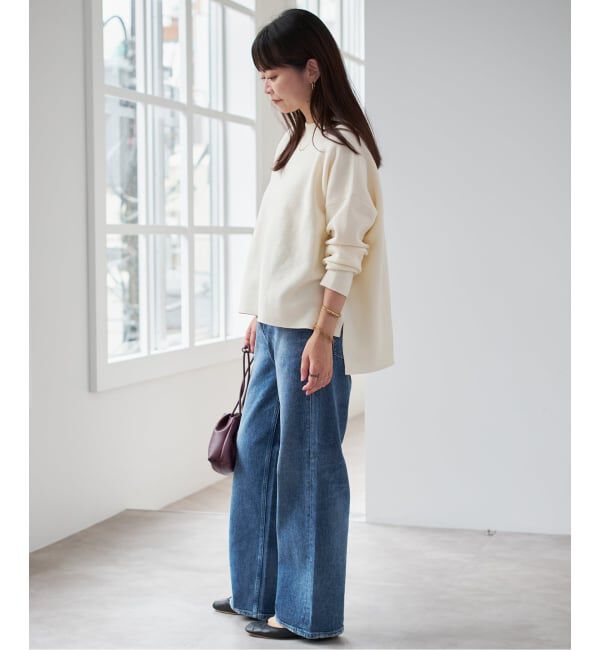 SLOBE IENA「《WEB限定/シリーズあり/追加2予約》コットンダブルフェイスプルオーバー」|ニット・セーター|