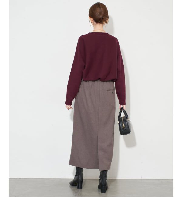 SLOBE IENA「《WEB限定/シリーズあり/追加2予約》コットンダブルフェイスプルオーバー」|ニット・セーター|