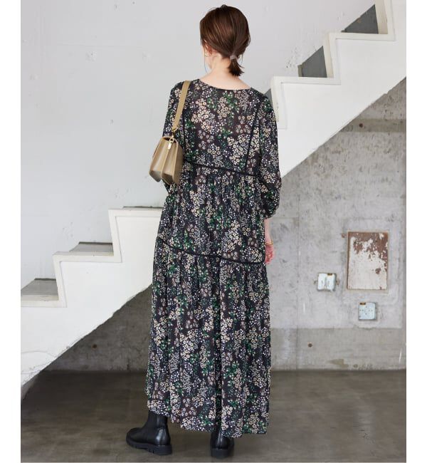 SLOBE IENA「《WEB限定/追加3予約》FLOWER PRINT ワンピース」|ワンピース|