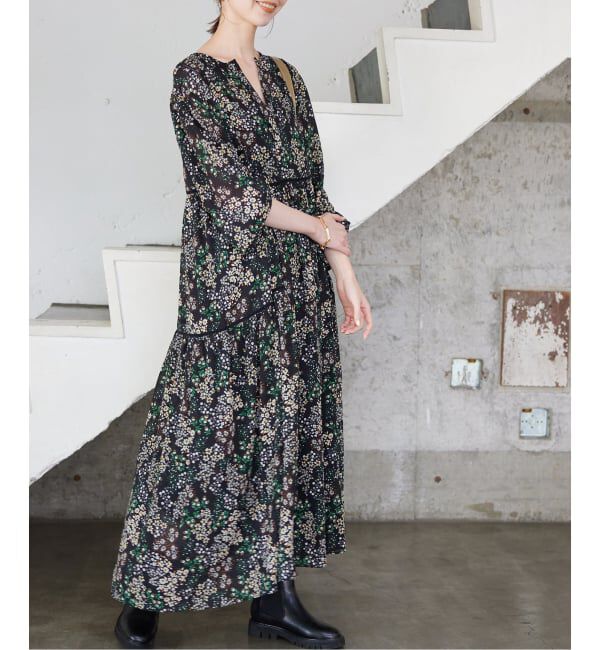 SLOBE IENA「《WEB限定/追加3予約》FLOWER PRINT ワンピース」|ワンピース|