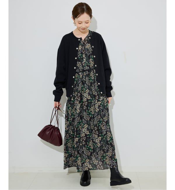 SLOBE IENA「《WEB限定/追加3予約》FLOWER PRINT ワンピース」|ワンピース|