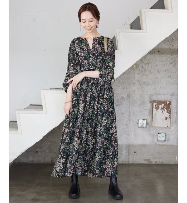 SLOBE IENA「《WEB限定/追加3予約》FLOWER PRINT ワンピース」|ワンピース|