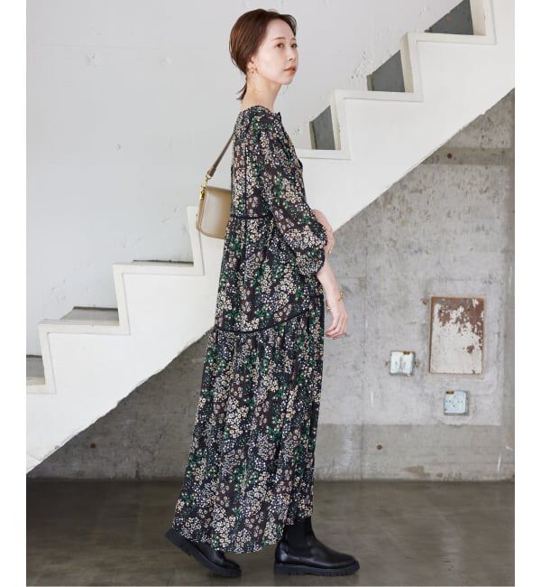 SLOBE IENA「《WEB限定/追加3予約》FLOWER PRINT ワンピース」|ワンピース|
