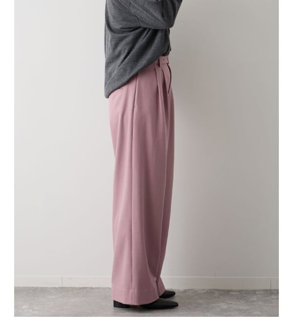 IENA「《予約》ベルテッドワイドパンツ」|スラックス|