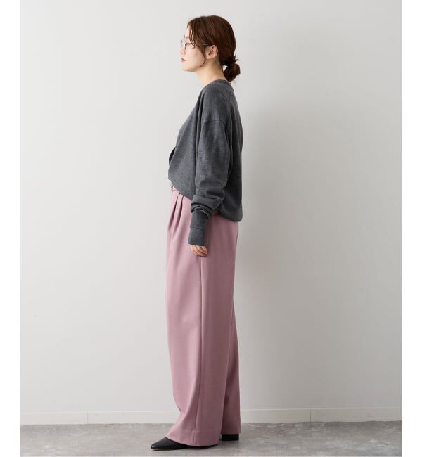 IENA「《予約》ベルテッドワイドパンツ」|スラックス|