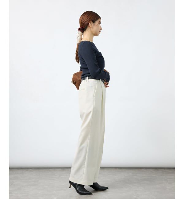 VERMEIL par iena「《予約》Tuck Press イージーパンツ」|スラックス|