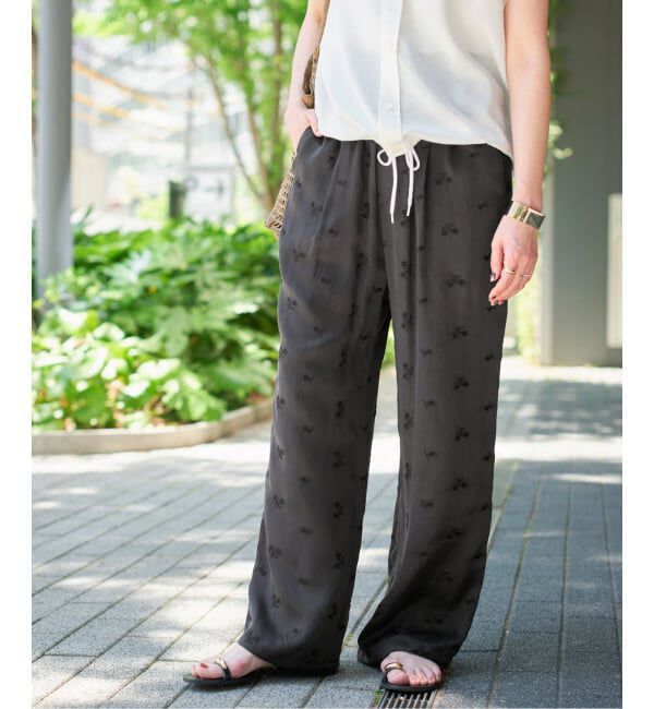 Spick and Span「《追加》TICCA / ティッカ フラワーエンブロイダリーパンツ」|その他|