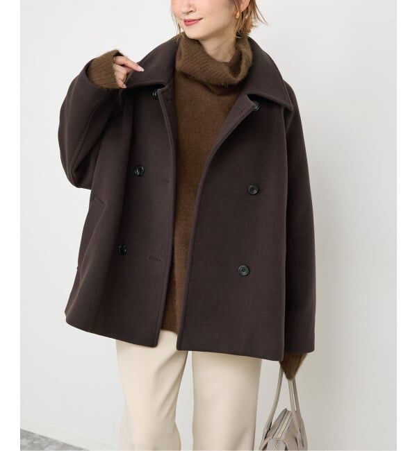 Spick and Span「《WEB限定カラー有り / 追加》S160スタンドカラーショートコート」|ピーコート|