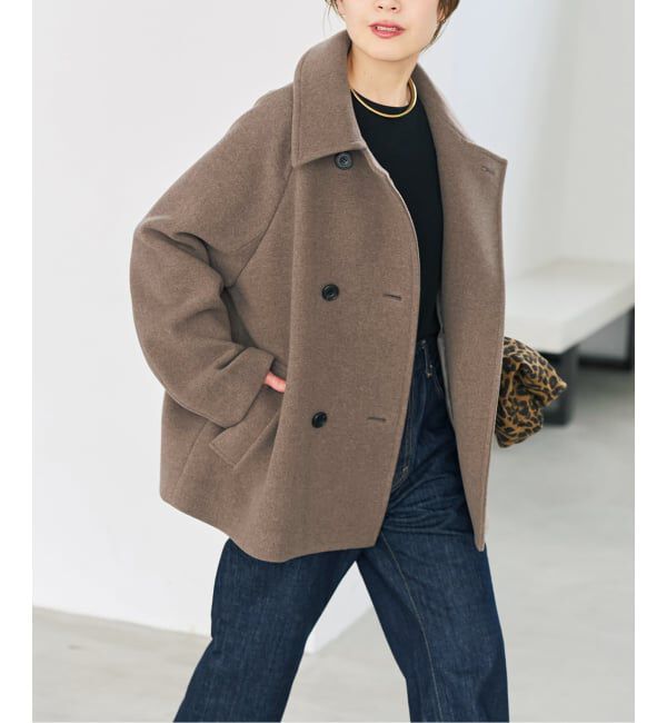 Spick and Span「《WEB限定カラー有り / 追加》S160スタンドカラーショートコート」|ピーコート|