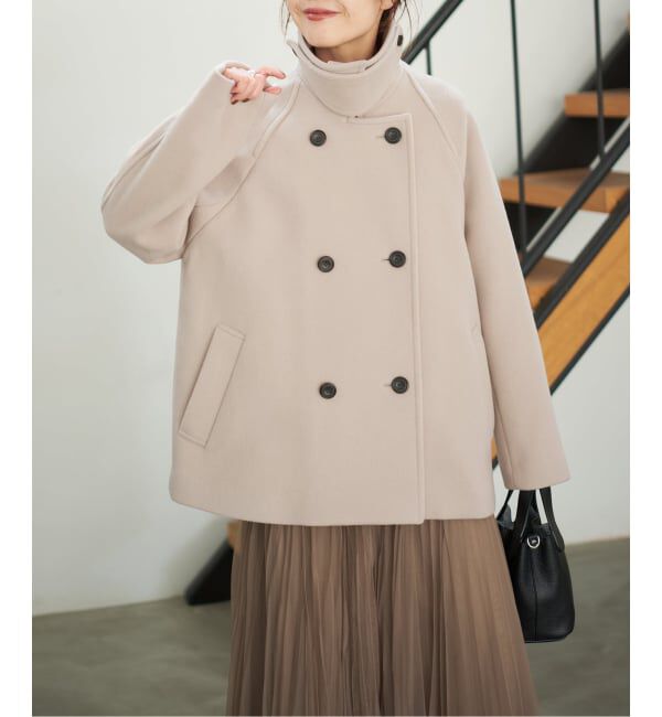 Spick and Span「《WEB限定カラー有り / 追加》S160スタンドカラーショートコート」|ピーコート|