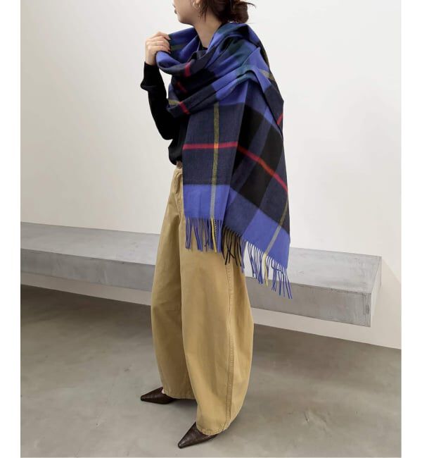 Spick and Span「Spick & Span カシミヤチェックストール」|ストール|