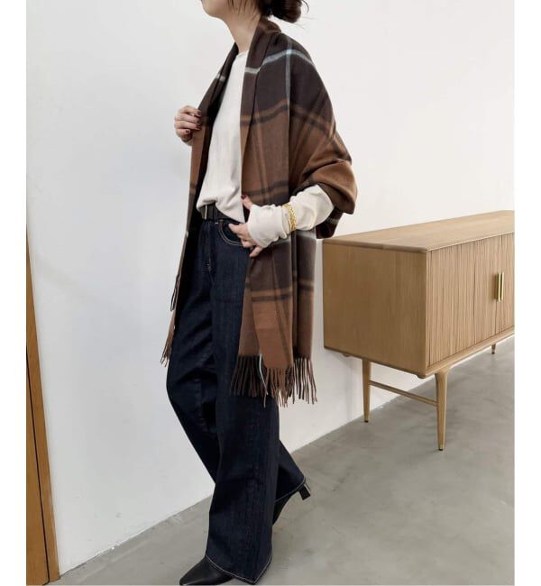 Spick and Span「Spick & Span カシミヤチェックストール」|ストール|