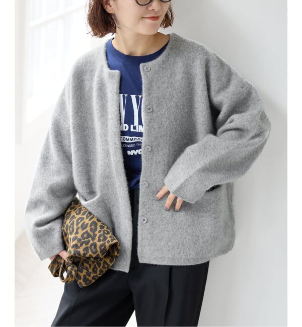 Spick and Span「《新色有り / 追加》ウールフォックスニットジャケット」|カーディガン|