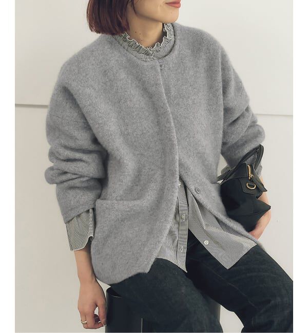 Spick and Span「《新色有り / 追加》ウールフォックスニットジャケット」|カーディガン|