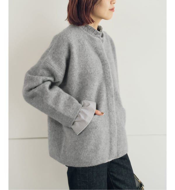 Spick and Span「《新色有り / 追加》ウールフォックスニットジャケット」|カーディガン|