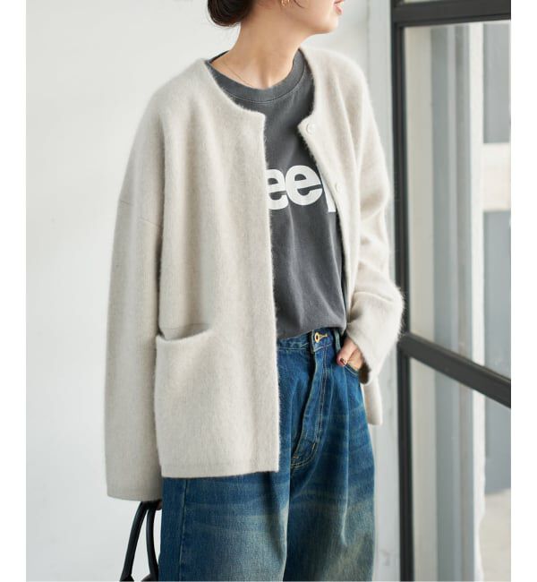 Spick and Span「《新色有り / 追加》ウールフォックスニットジャケット」|カーディガン|