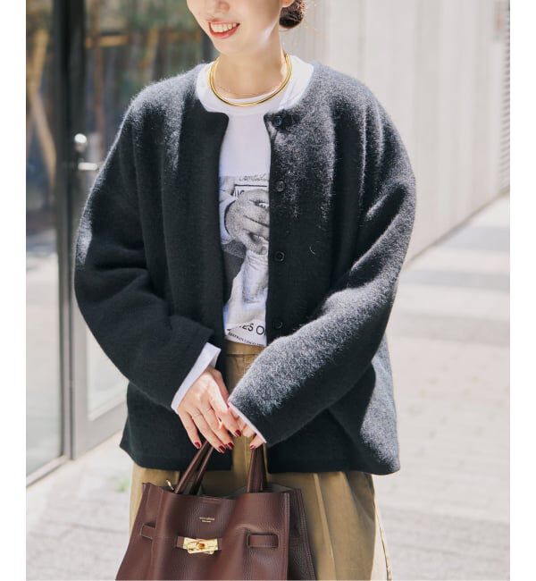 Spick and Span「《新色有り / 追加》ウールフォックスニットジャケット」|カーディガン|