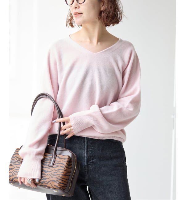 Spick and Span「CHESS Vネックプルオーバー」|ニット・セーター|