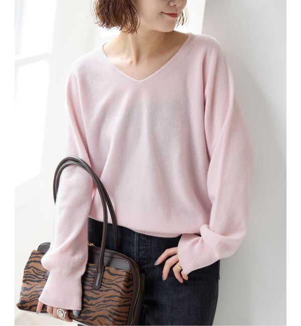 Spick and Span「CHESS Vネックプルオーバー」|ニット・セーター|