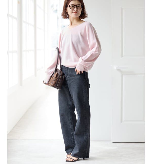 Spick and Span「CHESS Vネックプルオーバー」|ニット・セーター|