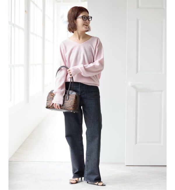 Spick and Span「CHESS Vネックプルオーバー」|ニット・セーター|