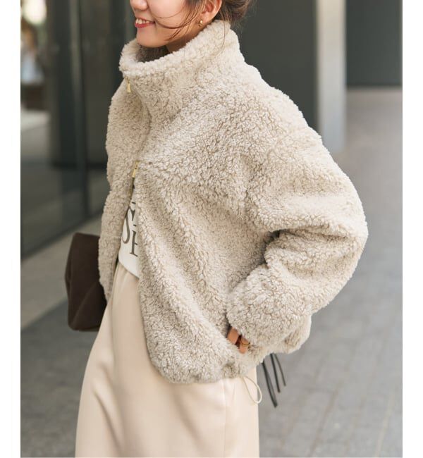 Spick and Span「《追加予約》スタンドZIPボアブルゾン」|その他|