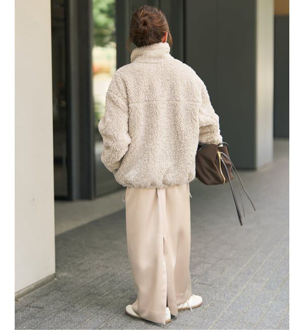 Spick and Span「《追加予約》スタンドZIPボアブルゾン」|その他|